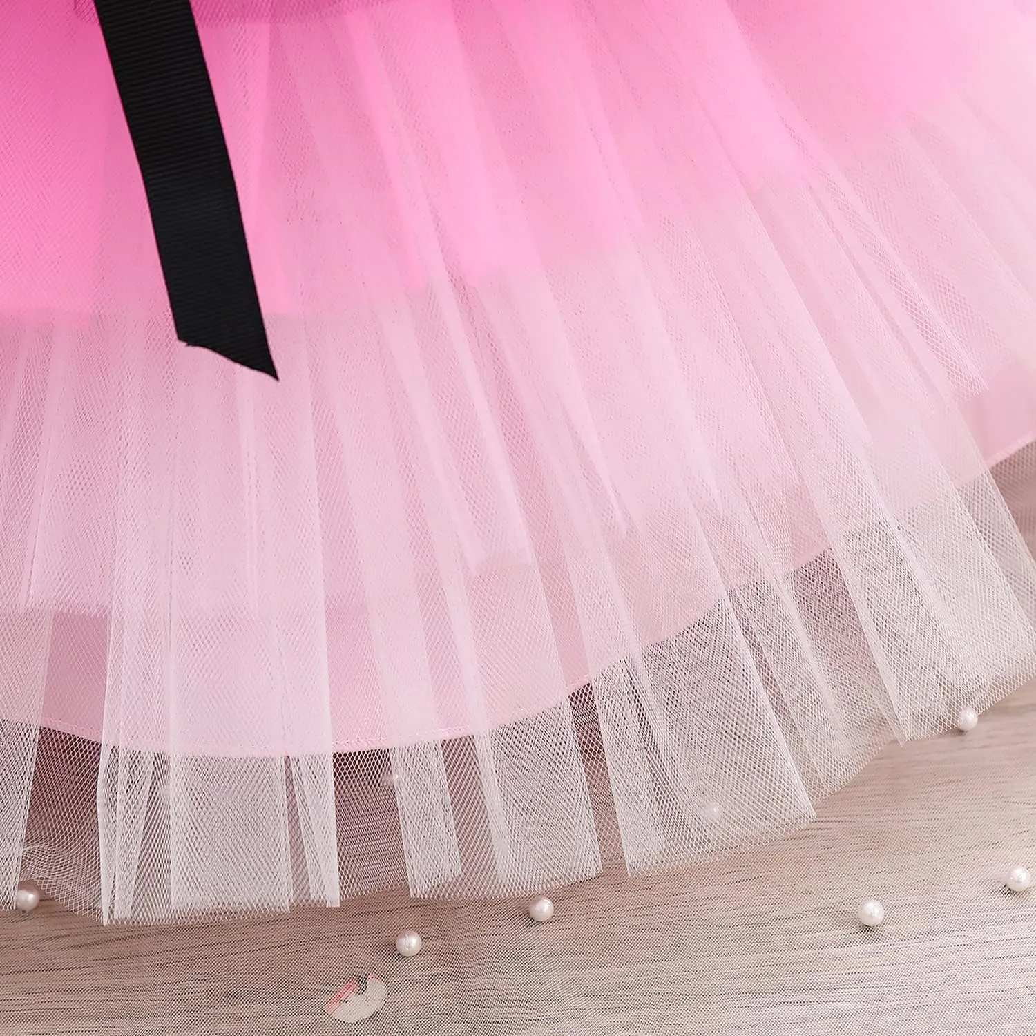 Flower Baby Girl Lace Dress Toddler Tulle Sleeveless Bow Princess Party Wedding Pageant Bridesmaid (0-6T)