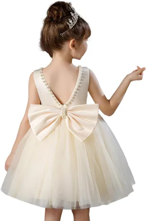 Flower Girl Dress Kids Satin Tulle Wedding Guest Party Birthday Bridesmaid Communion Pageant Prom Ball Gown Maxi