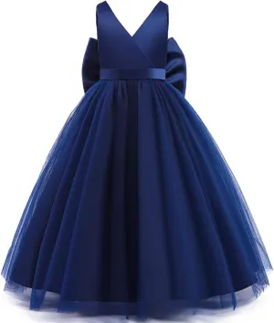 Flower Girl Dress Long Tulle Princess Wedding Party Gown Girls Pageant Dresses