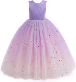 Flower Girls Tulle Dress Bridesmaid Sparkle Wedding Pageant Dresses Princess Birthday Party