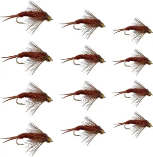 Fly Fishing Flies | Bead Head and Regular Stonefly Nymphs | 12pc Wet Lures | Trout and Bass Flies | Fly Fishing Assortment
