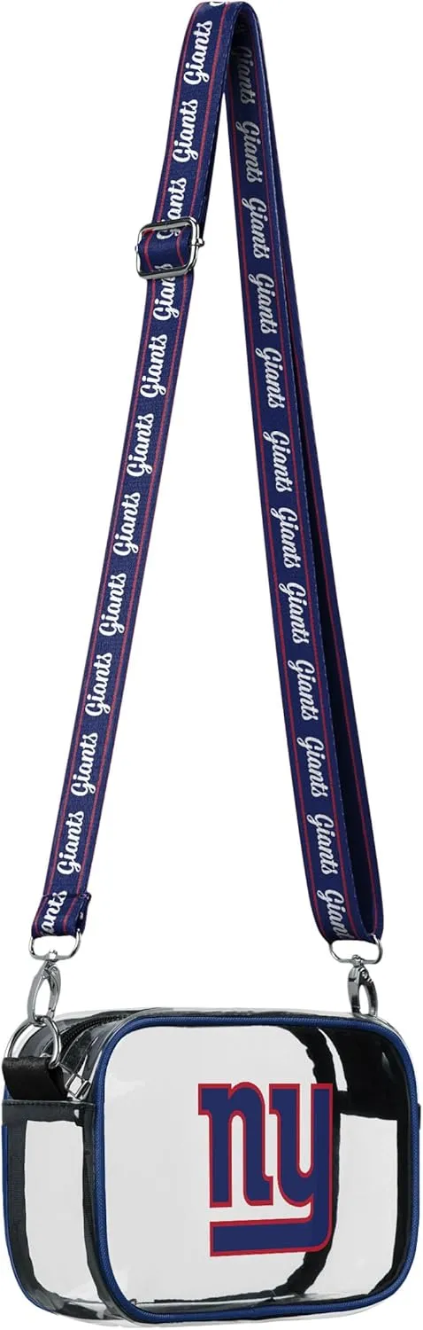 FOCO NFL Team Logo Stripe Clear Crossbody Bag