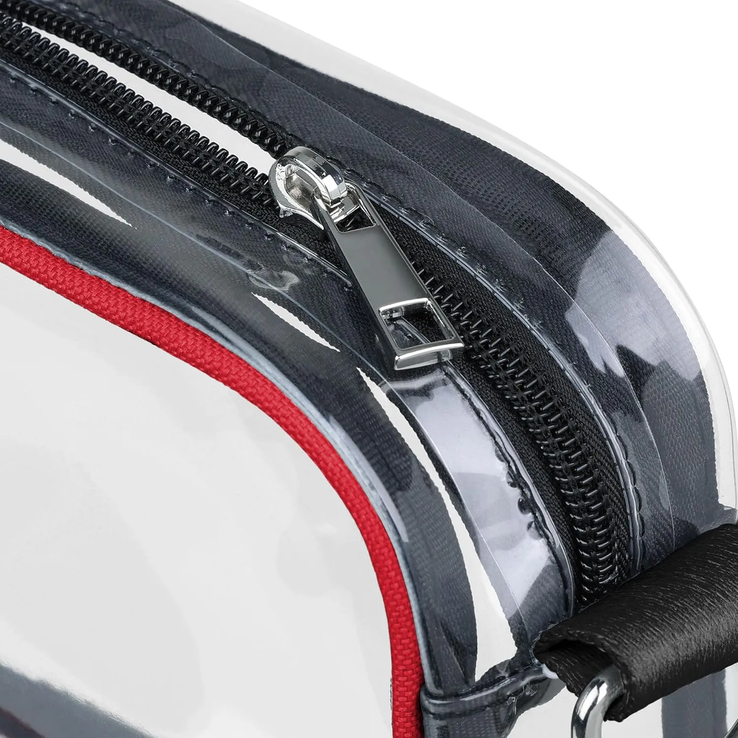 FOCO NFL Team Logo Stripe Clear Crossbody Bag