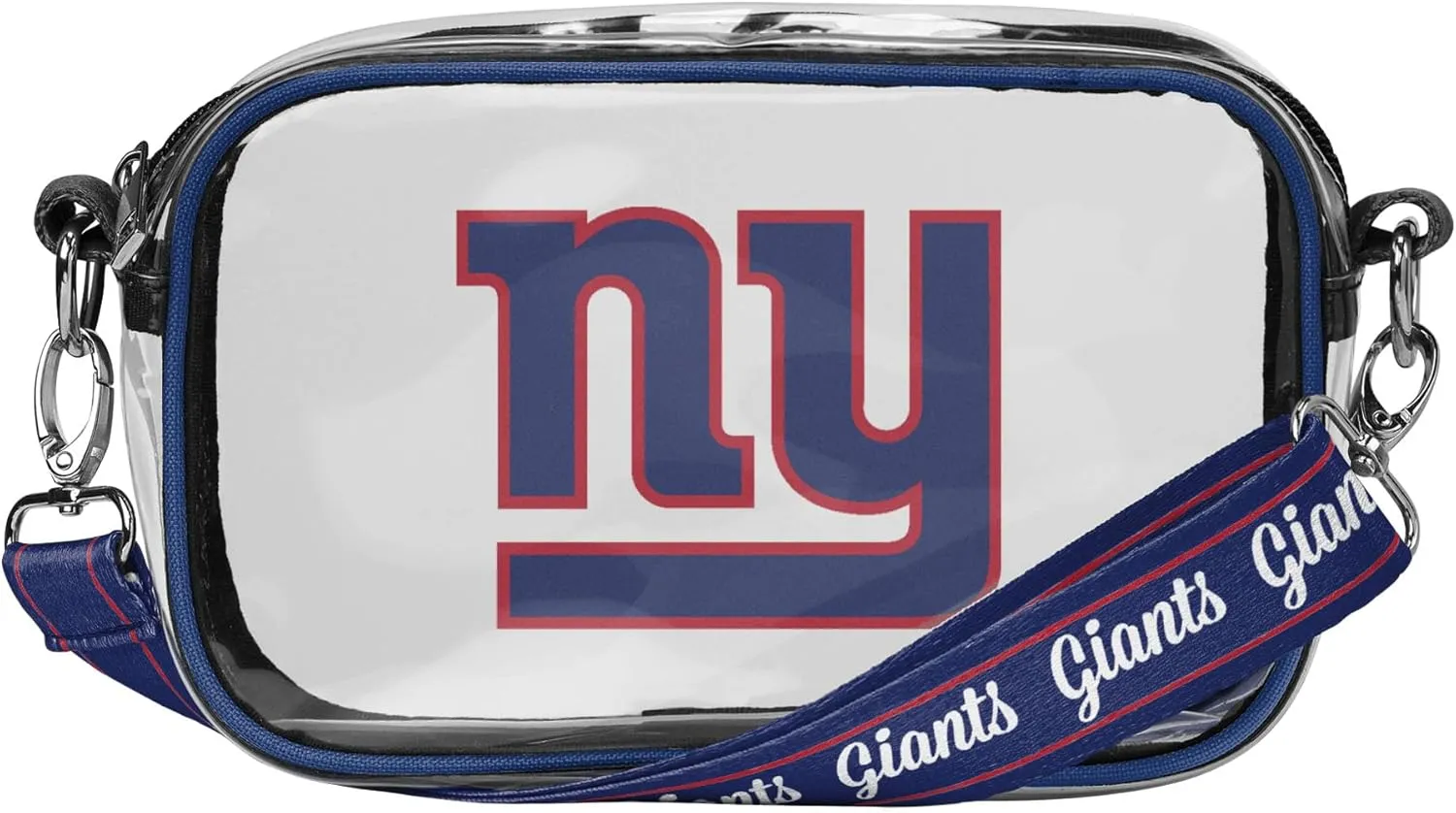 FOCO NFL Team Logo Stripe Clear Crossbody Bag