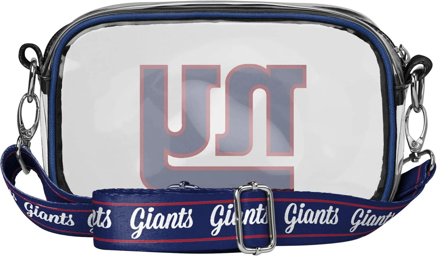 FOCO NFL Team Logo Stripe Clear Crossbody Bag