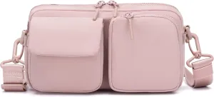 FODOKO Crossbody Bags for Women and Men, Trendy Small Crossbody Casual Purses Fashion Waist packs for Travel， 2025 new model (pink)