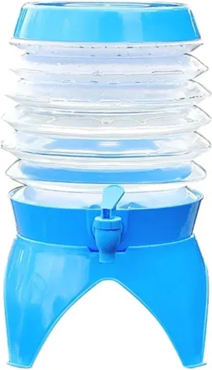 Folding Portable Bucket 3.5L / 5.5L / 7.5L / 9.5L Tank Container Bucket with Tap Collapsible Jug (Color : 5.5L)