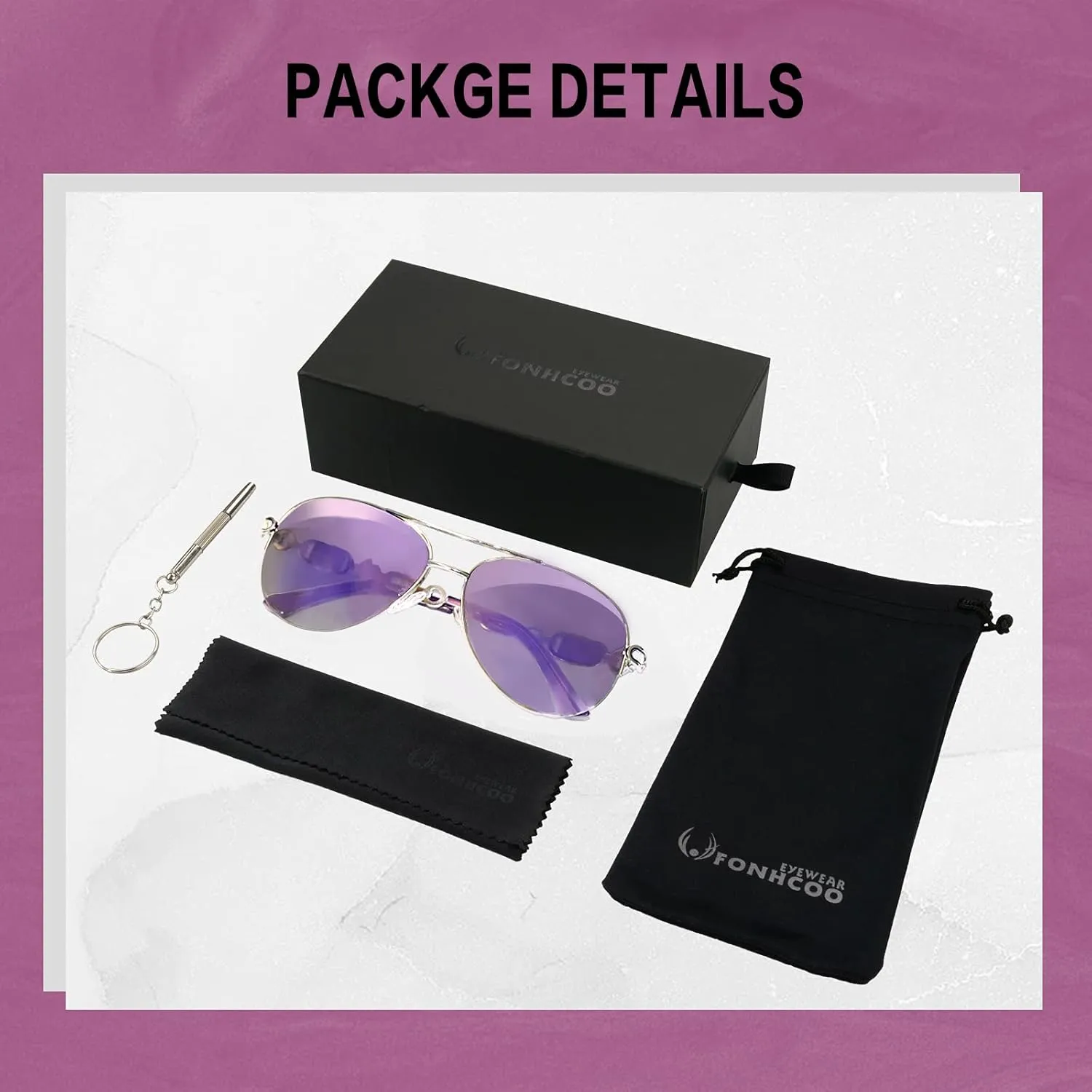 FONHCOO Aviator Sunglasses for Women Men Metal Frame UV400 Mirrored Sunglasses