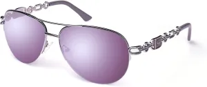 FONHCOO Aviator Sunglasses for Women Men Metal Frame UV400 Mirrored Sunglasses
