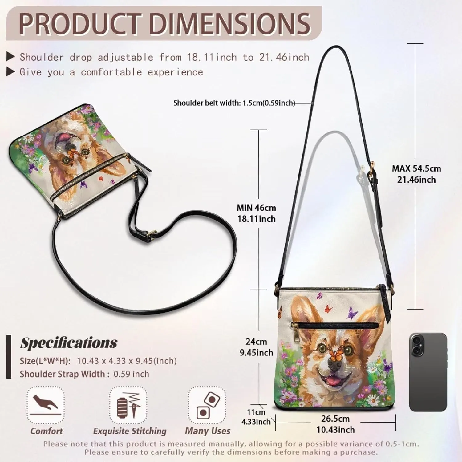 FOR U DESIGNS Crossbody Bags for Women Trendy Travel Leather Shoulder Satchel Bags with Zipper Pockets for Work