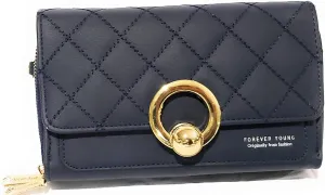 Forever Synthetic Leather Clutch Purse with Crossbody/Shoulder Strap