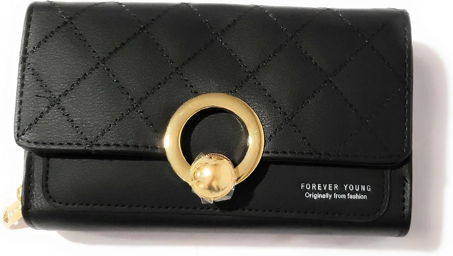 Forever Synthetic Leather Clutch Purse with Crossbody/Shoulder Strap