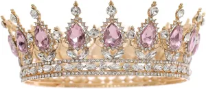 FORSEVEN Queen Crown Rhinestone Wedding Crowns and Tiaras for Women Costume Party Hair Accessories Princess Birthday Crown Crystal Bridal Crown