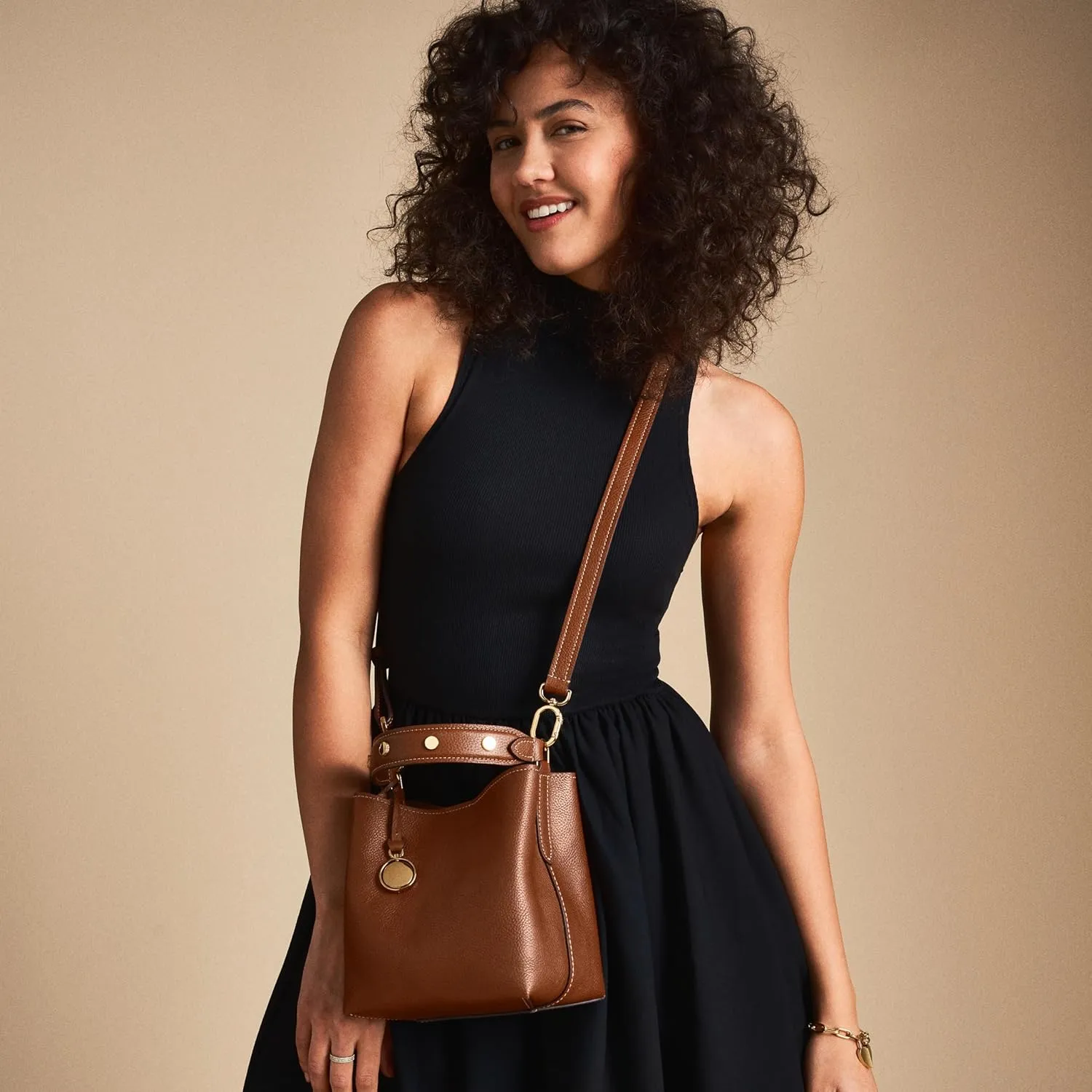 Fossil Jessie Small Bucket Crossbody Bag