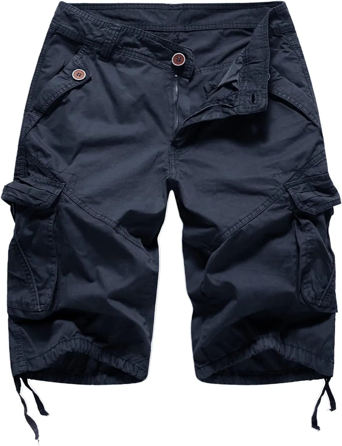 FOURSTEEDS Womens Casual Loose Fit Multi-Pocket Camouflage Twill Bermuda Cargo Shorts with Belt