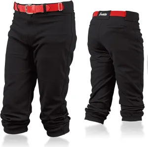 Franklin Sports Youth Baseball   Softball Pants - Knee High   Relaxed Fit Kids Baseball Pants - White, Black   Grey Pants