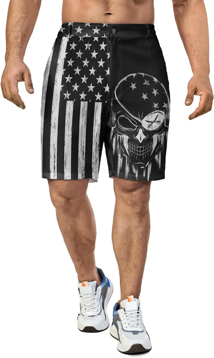 Fun Men's Golf Shorts Fun Work Polo Dress Short for Men Lightweight Quick Dry Multi-Pocket