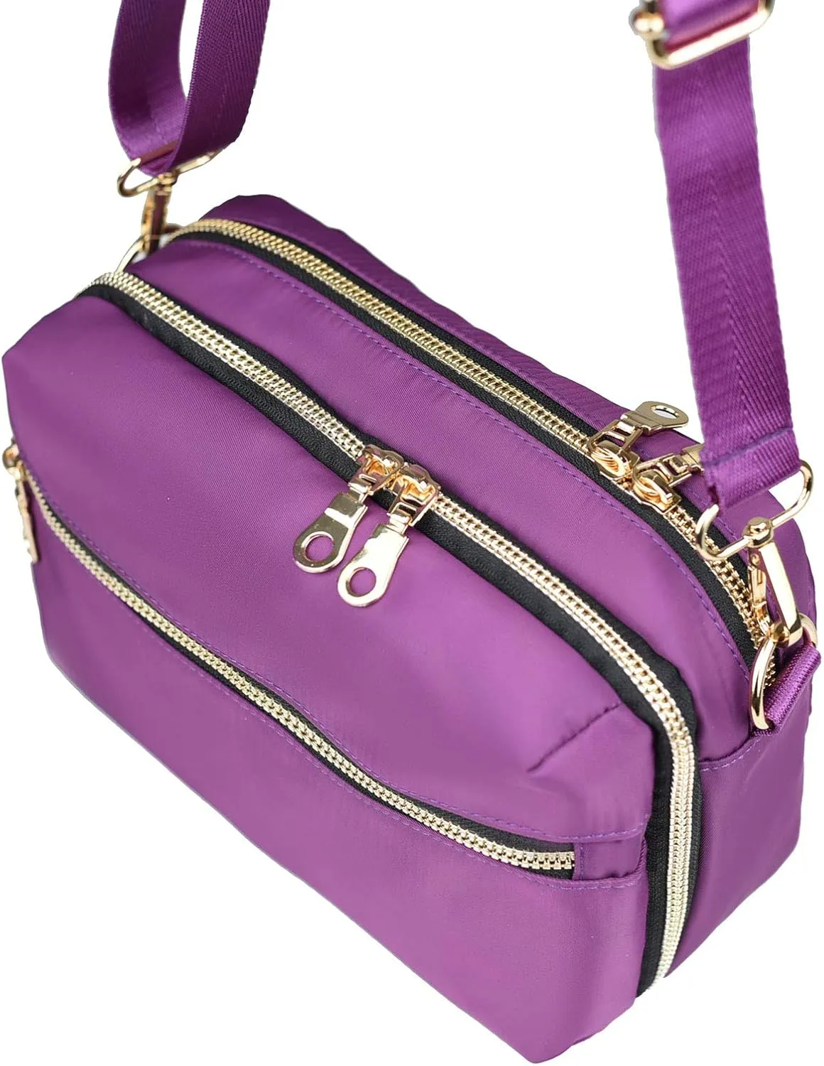 Functional Multi Pocket Crossbody Bag for Women Stylish Ladies Shoulder Messenger Bags Purse