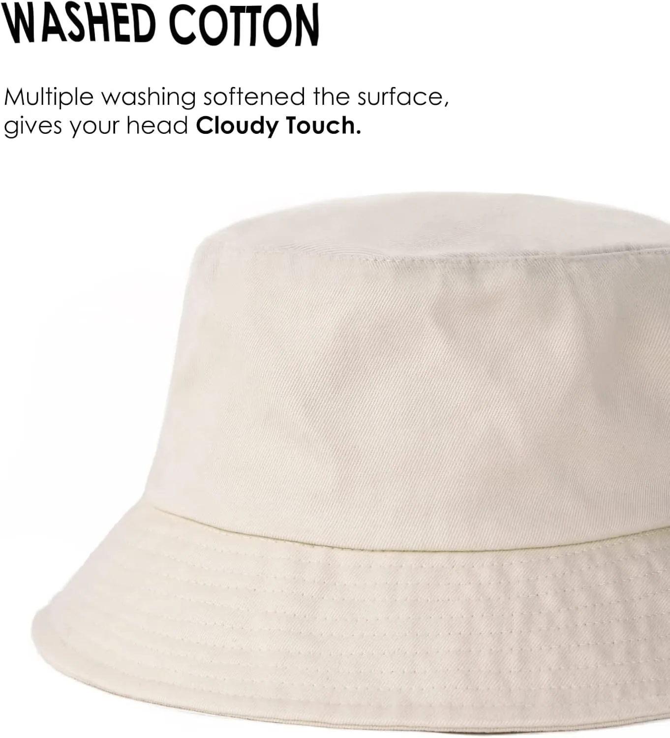 FURTALK Bucket Hats for Women Washed Cotton Packable Summer Beach Sun Hats Bucket Hat with Strings for Travel
