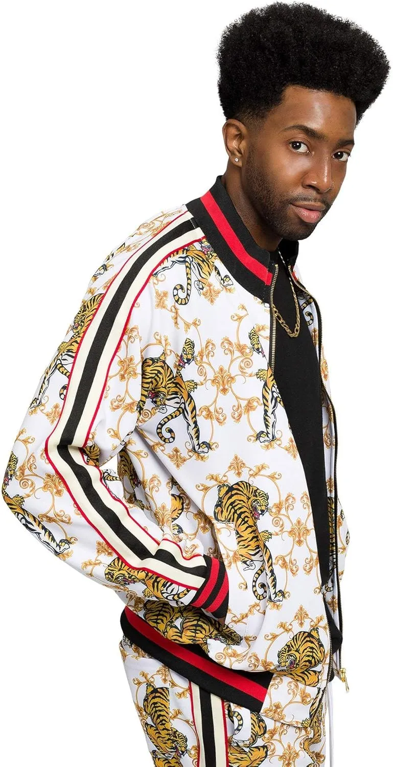 G-Style USA Men's Tiger Pattern Tracksuit Sets