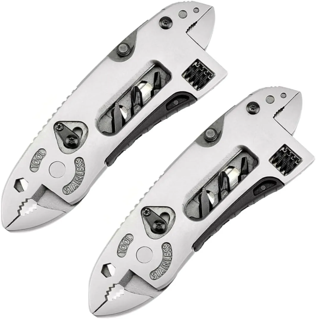 Gadpiparty 2pcs Multi-tool Pliers Compact Wrenches for Outdoor Camping Lightweight and Ergonomic Design for Versatile Tool for Survival and Daily Use