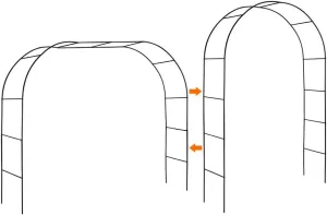 Garden Arch Trellis for Climbing Plants Outdoor, Metal 7.8ft Halloween Arch Archway, Raised Garden Bed Arches, Wedding Arch, Green