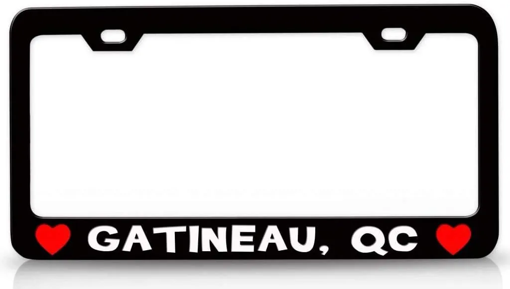 GATINEAU QC USA Canada Cities City Metal Car SUV Truck License Plate Frame Bl k30
