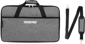 Ghost Fire Guitar Pedal Board Bag Effect Pedalboard Bag Accessory Storage Bag Carry Case 20.1x11.8x5.1in