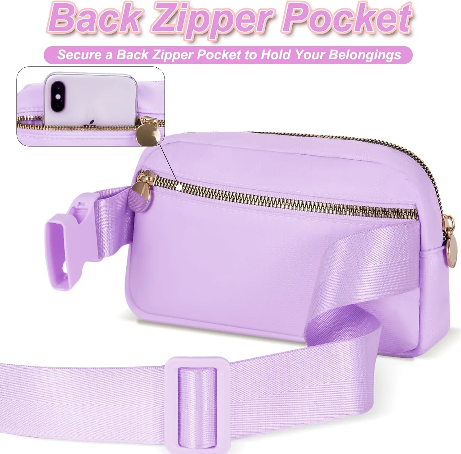 Gifts for Girls & Kids - Birthday Gifts for Daughter & Sister, Essentials for Her, Travel Essentials, Cute Teen Trendy Stuff Waist Packs Belt Bag Crossbody Bag | Lavender, Initial S
