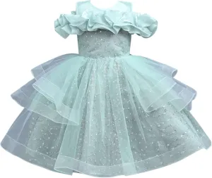 Girls Cold Shoulder Prom Gowns Wedding Part𝐲 Dresses Sequine Tulle Tutu Princess Dress Pageant Evening Gown