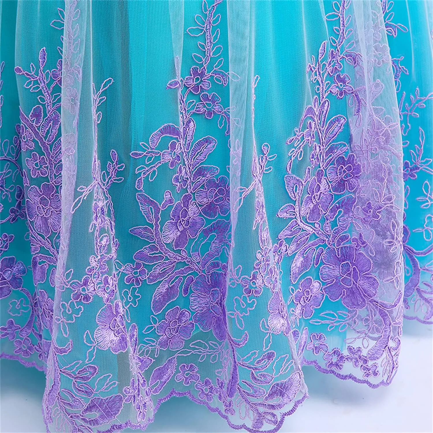 Girls Mermaid Princess Dress Kids Mermaid Costume Dress up for Ariel 8-9Years