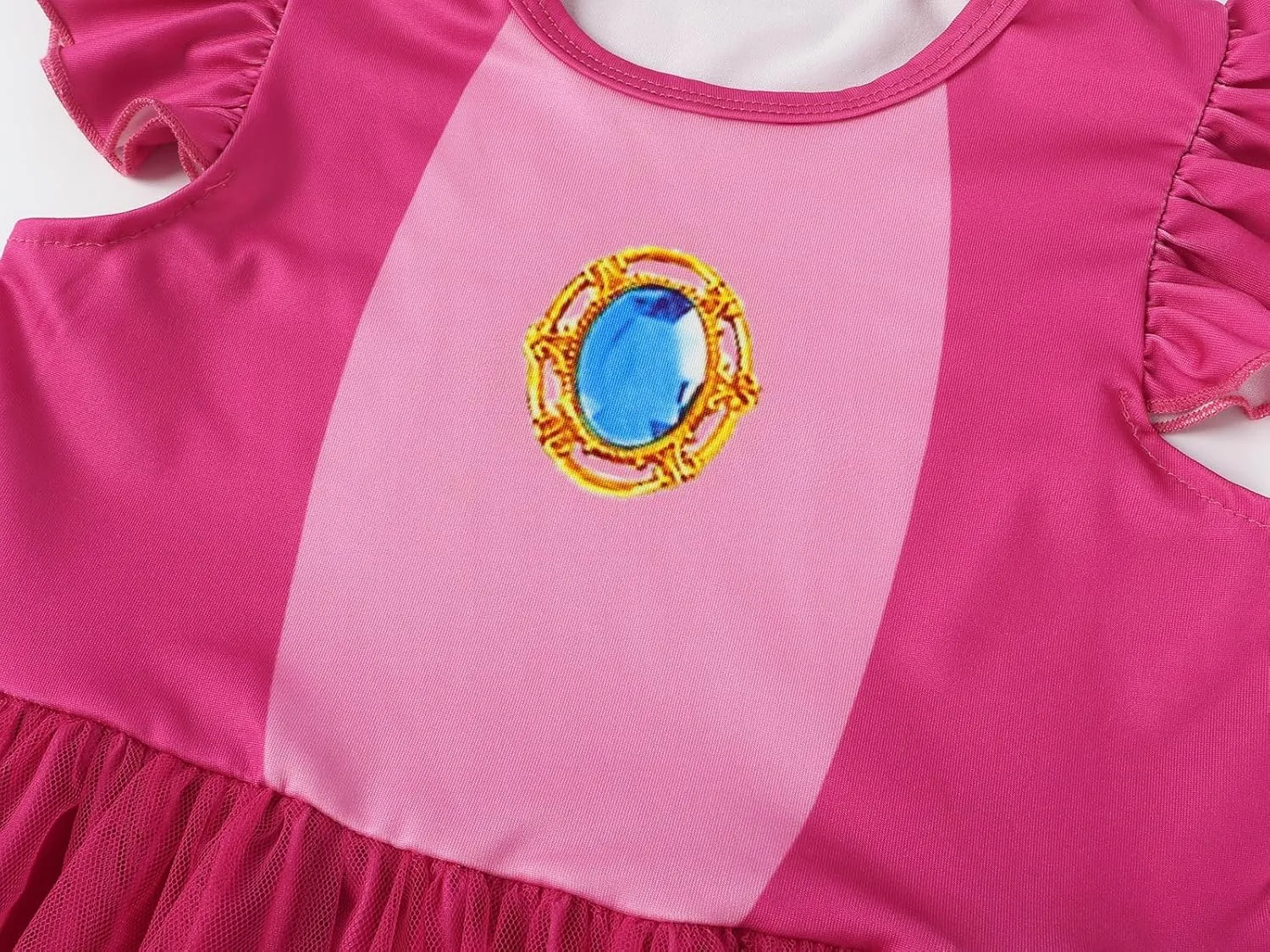 Girls Princess Peach Rosalina Daisy Dress Toddler Halloween Costume Tulle Mesh Cosplay Dresses
