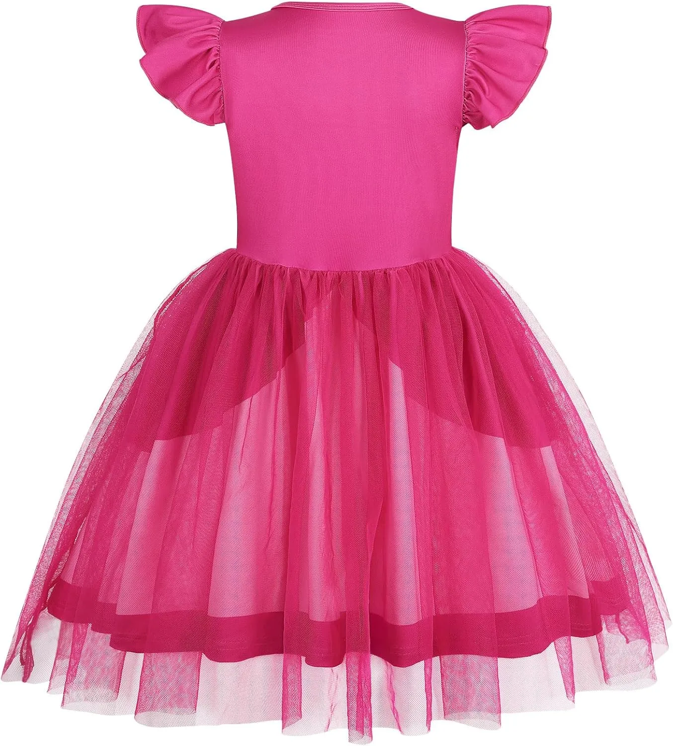 Girls Princess Peach Rosalina Daisy Dress Toddler Halloween Costume Tulle Mesh Cosplay Dresses