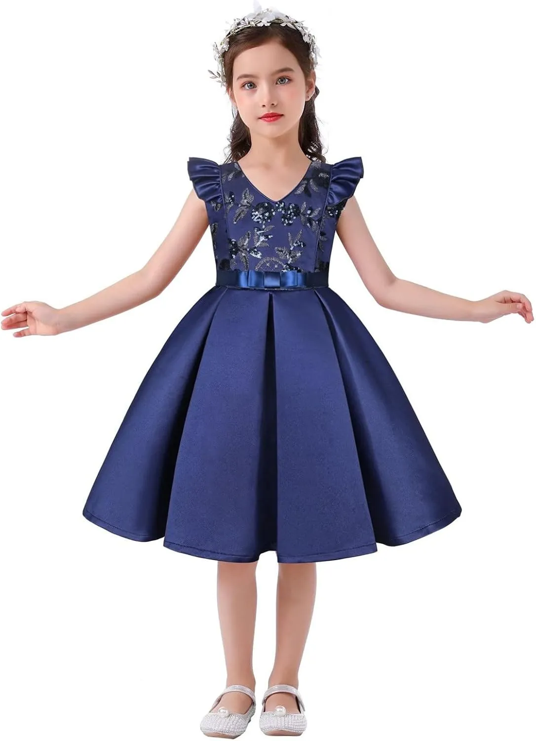 Girls Size 12 Outfits Toddler Kids Girls Prints Sleeveless Party Hoilday Court Dress Princess Little Girls Easter Dress