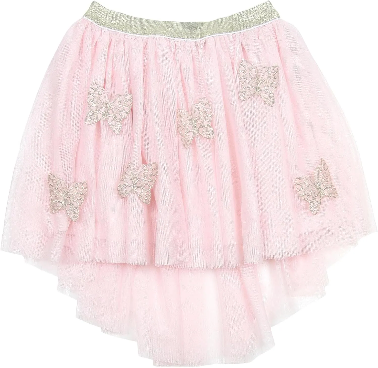 Girls' Spun Gold High-Low Tulle Skirt, Sizes 4-12