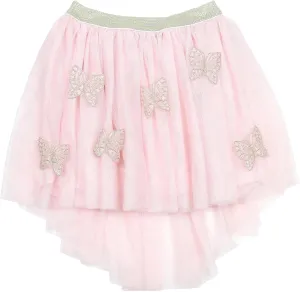 Girls' Spun Gold High-Low Tulle Skirt, Sizes 4-12