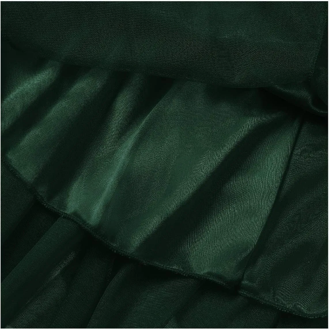 Girstunm Women's Elastic Waist Dancing Dress Princess Mesh Tulle Above Knee Skirts