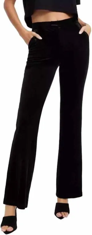 Good American Women's Straight Leg Velvet Trouser Pants -