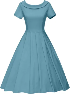 GownTown 1950s Vintage Womens Dress Bowknot Audrey Hepburn Style Party Dresses