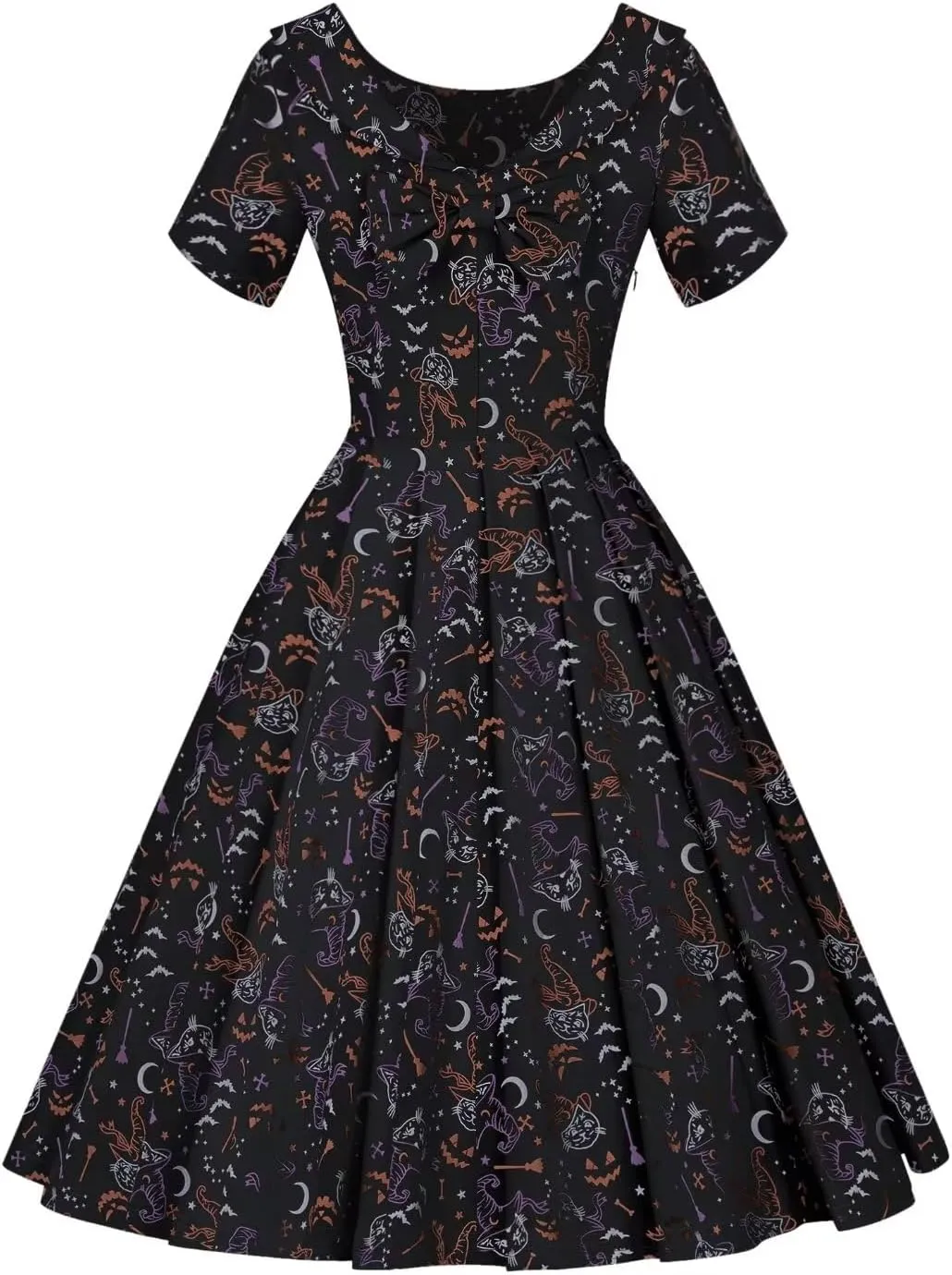 GownTown 1950s Vintage Womens Dress Bowknot Audrey Hepburn Style Party Dresses
