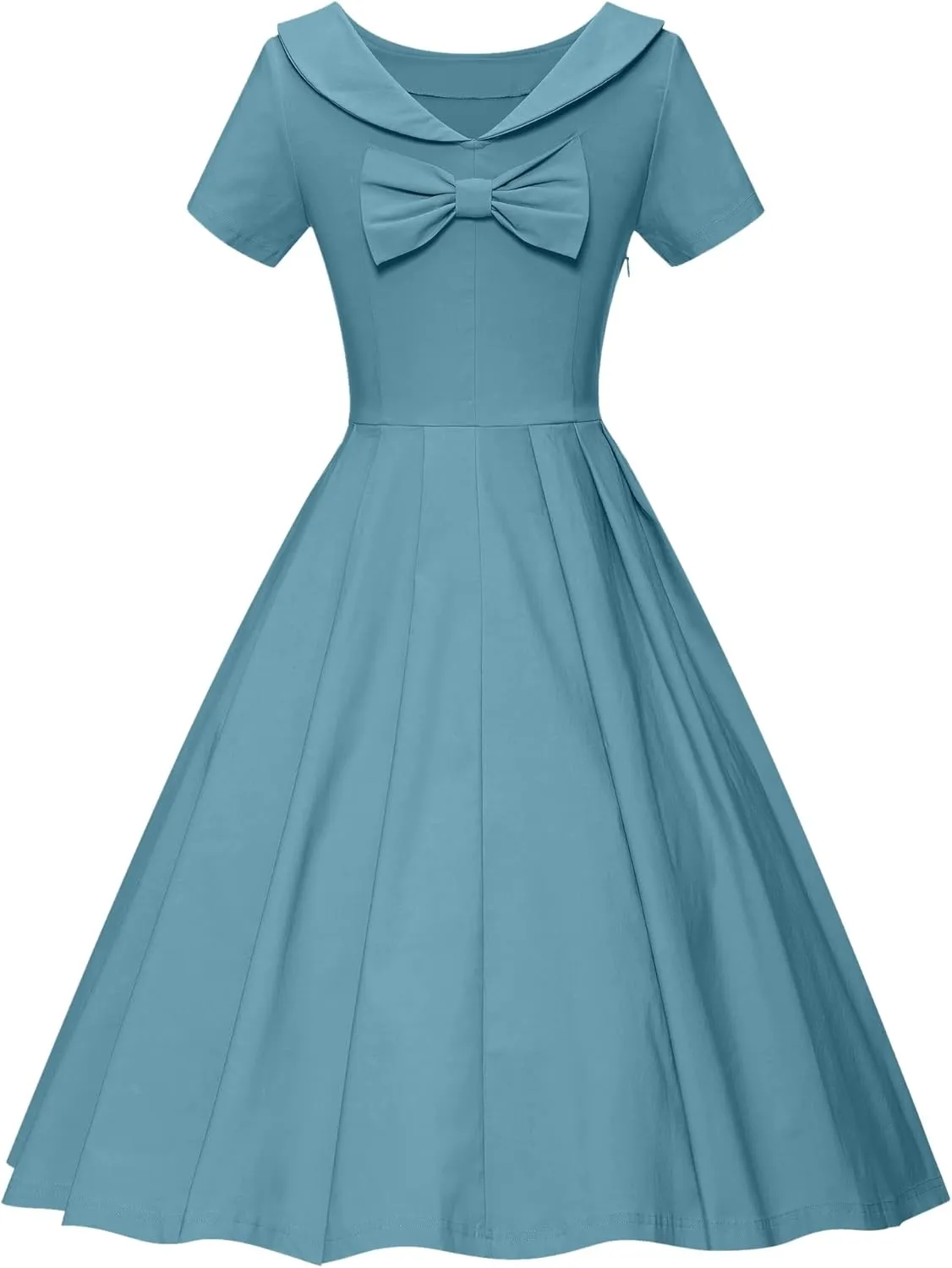 GownTown 1950s Vintage Womens Dress Bowknot Audrey Hepburn Style Party Dresses