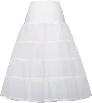 GRACE KARIN Women's 50s Vintage Petticoat Crinoline Tutu Underskirts Tea Length 30 inch Long