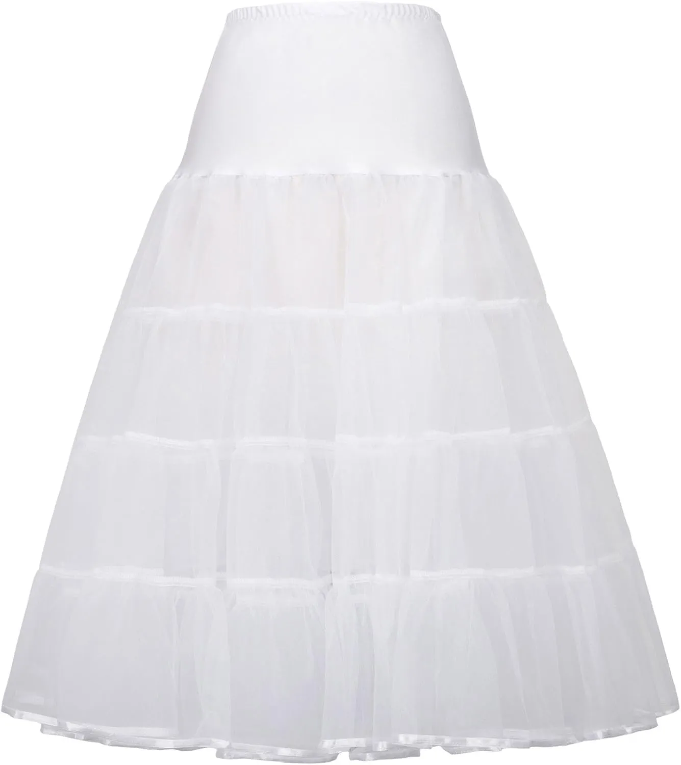 GRACE KARIN Women's 50s Vintage Petticoat Crinoline Tutu Underskirts Tea Length 30 inch Long