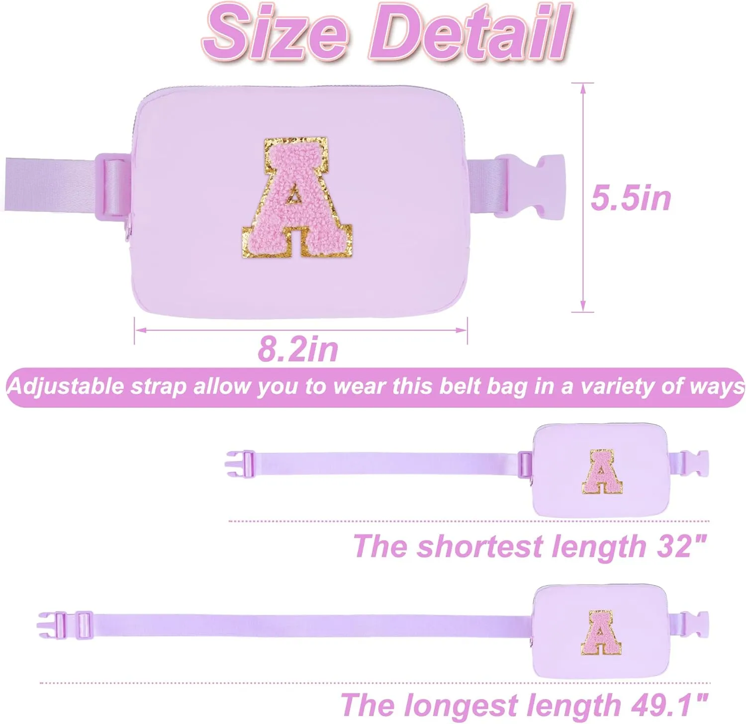 Graduation Gifts for Teen Girls Kids,Teacher Appreciation Gifts,Gifts for Women,Thank You Gifts Ideas,Fanny Pack Crossbody Bag Cute Stuff | Lavender,A