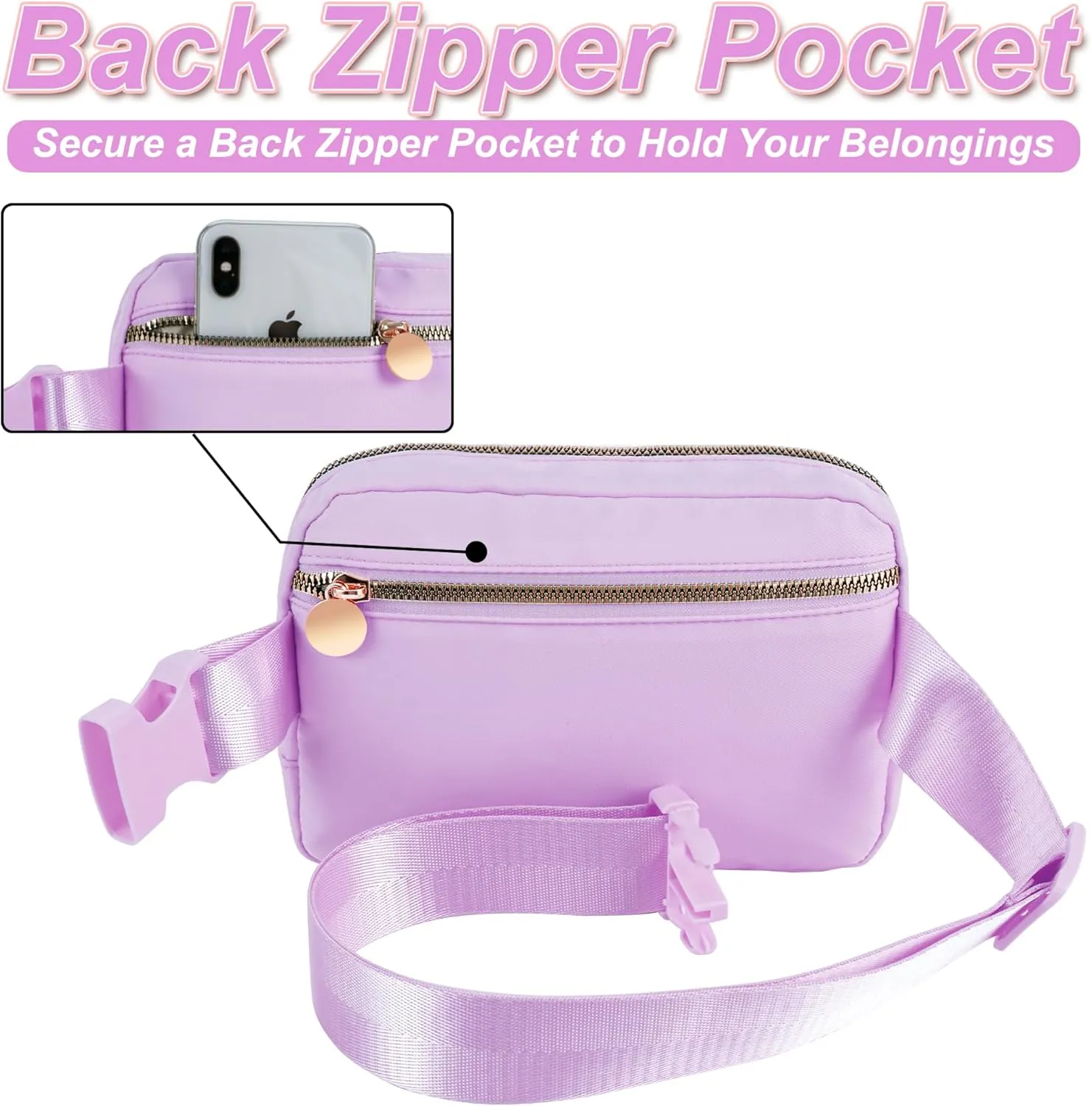 Graduation Gifts for Teen Girls Kids,Teacher Appreciation Gifts,Gifts for Women,Thank You Gifts Ideas,Fanny Pack Crossbody Bag Cute Stuff | Lavender,A