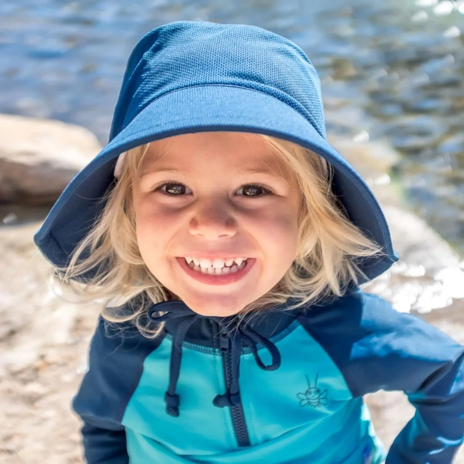 green sprouts Baby Girls' Breathable Swim & Sun Bucket Hat