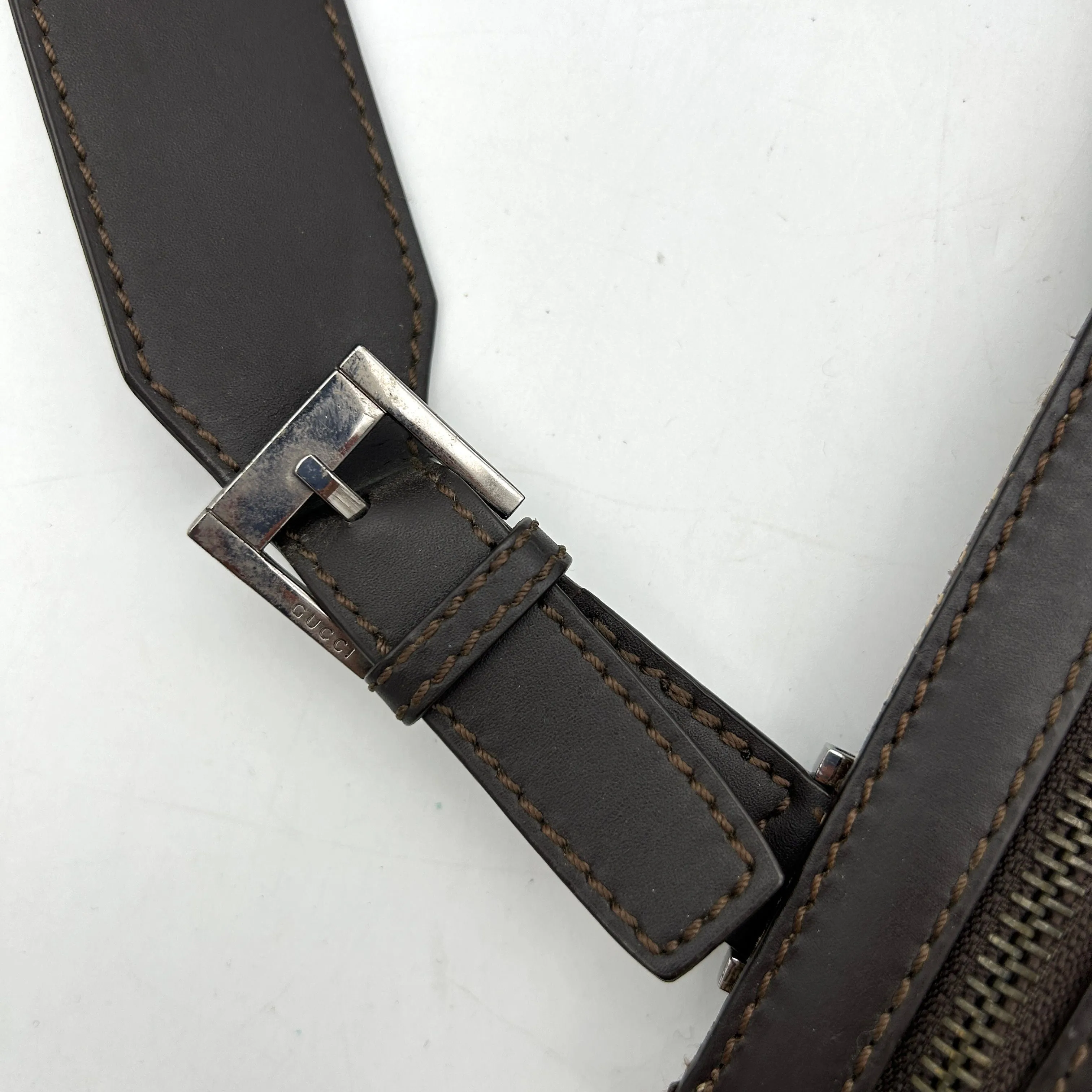 Gucci Beige/Brown GG Canvas and Leather Crossbody Bag Gucci AF460