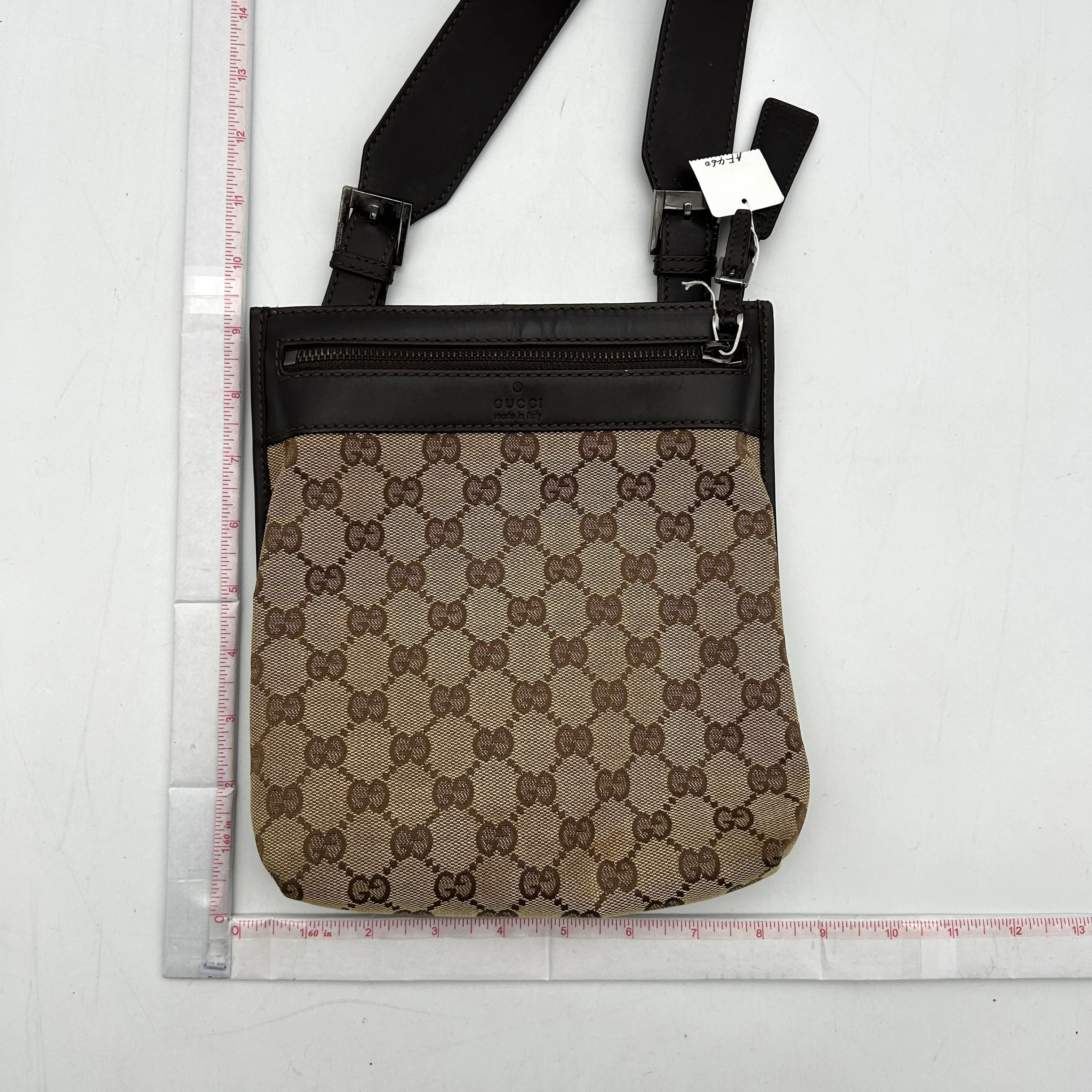 Gucci Beige/Brown GG Canvas and Leather Crossbody Bag Gucci AF460