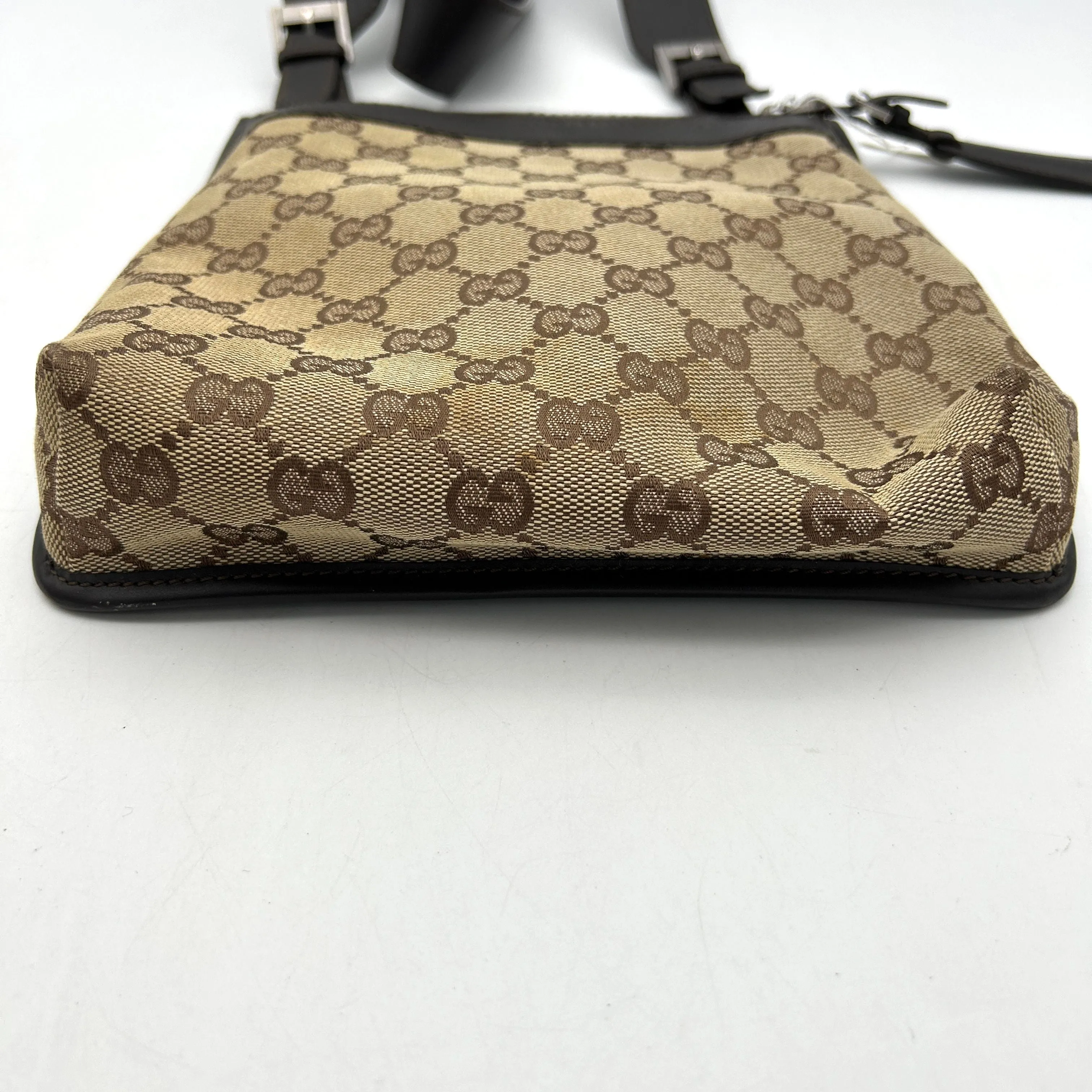 Gucci Beige/Brown GG Canvas and Leather Crossbody Bag Gucci AF460