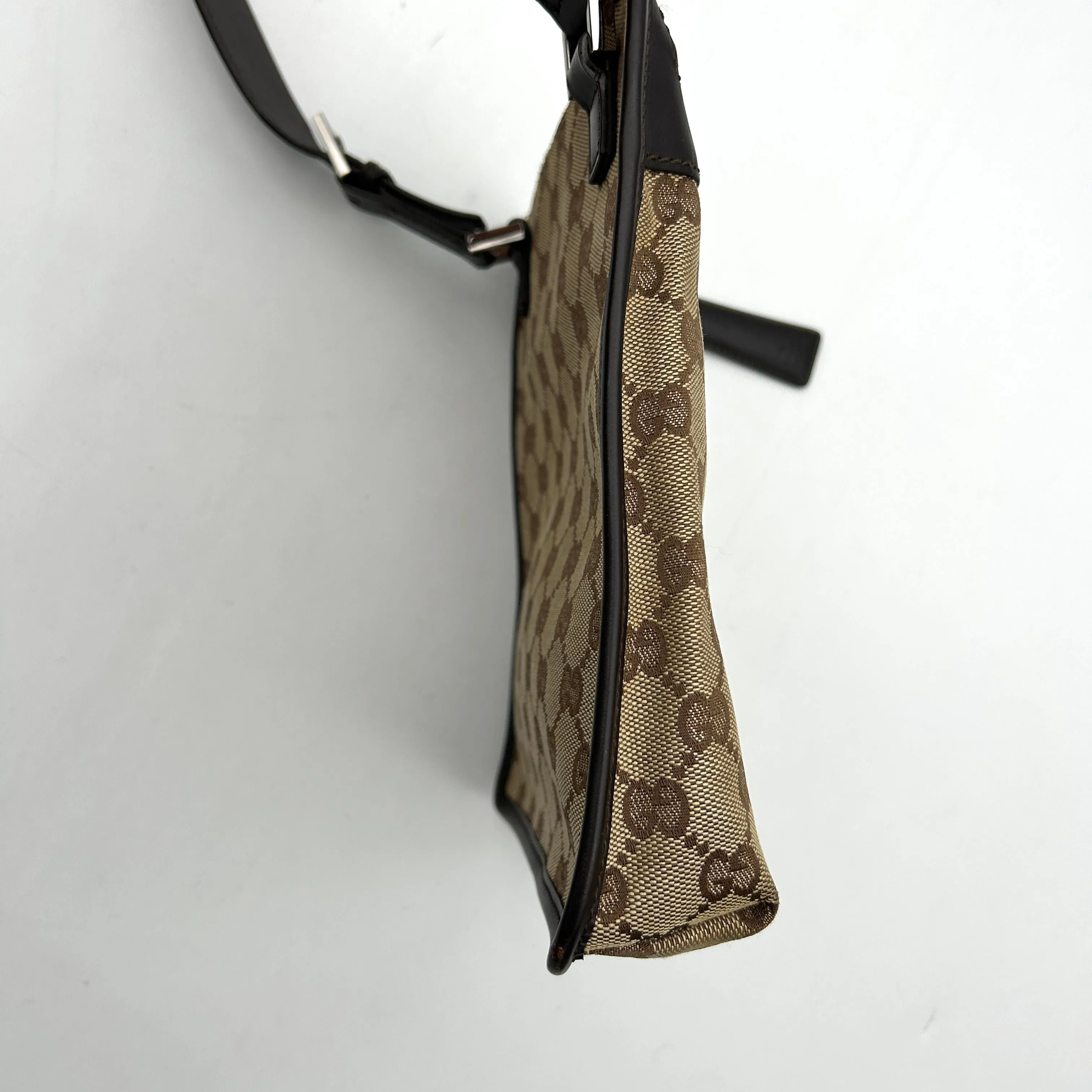 Gucci Beige/Brown GG Canvas and Leather Crossbody Bag Gucci AF460